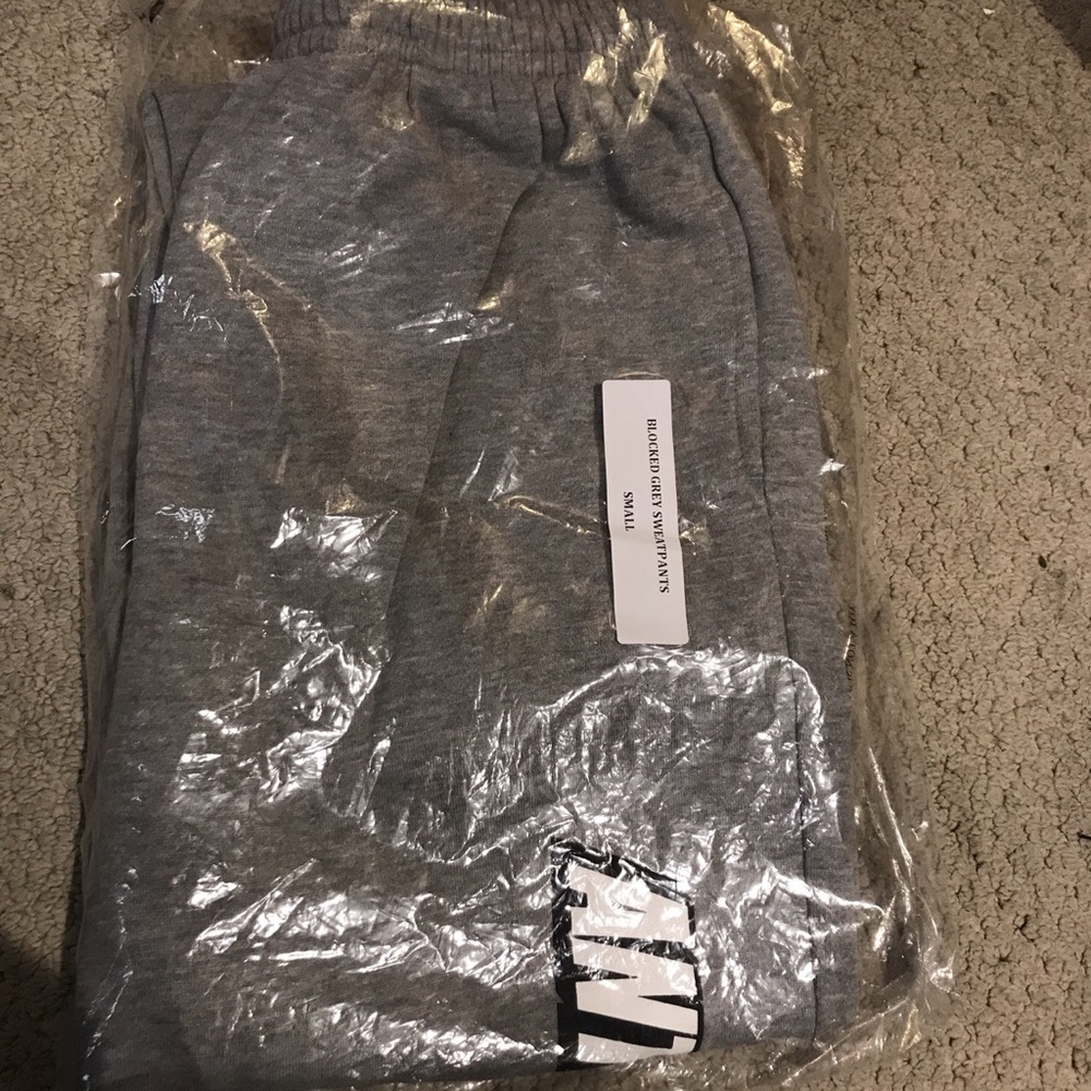 Grey anti social sweatpants